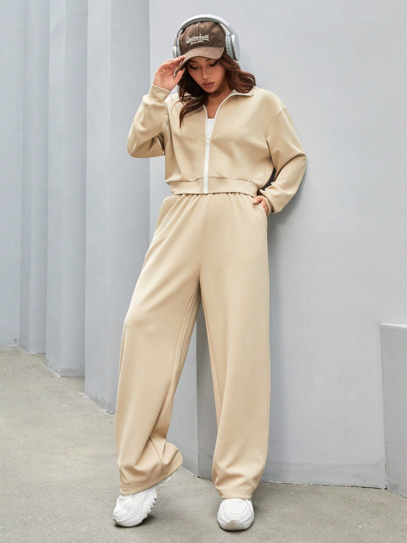 Daily&Casual Women'S Sports Suit, Autumn & Winter, Leisure, Fashion Style, Loose Fit