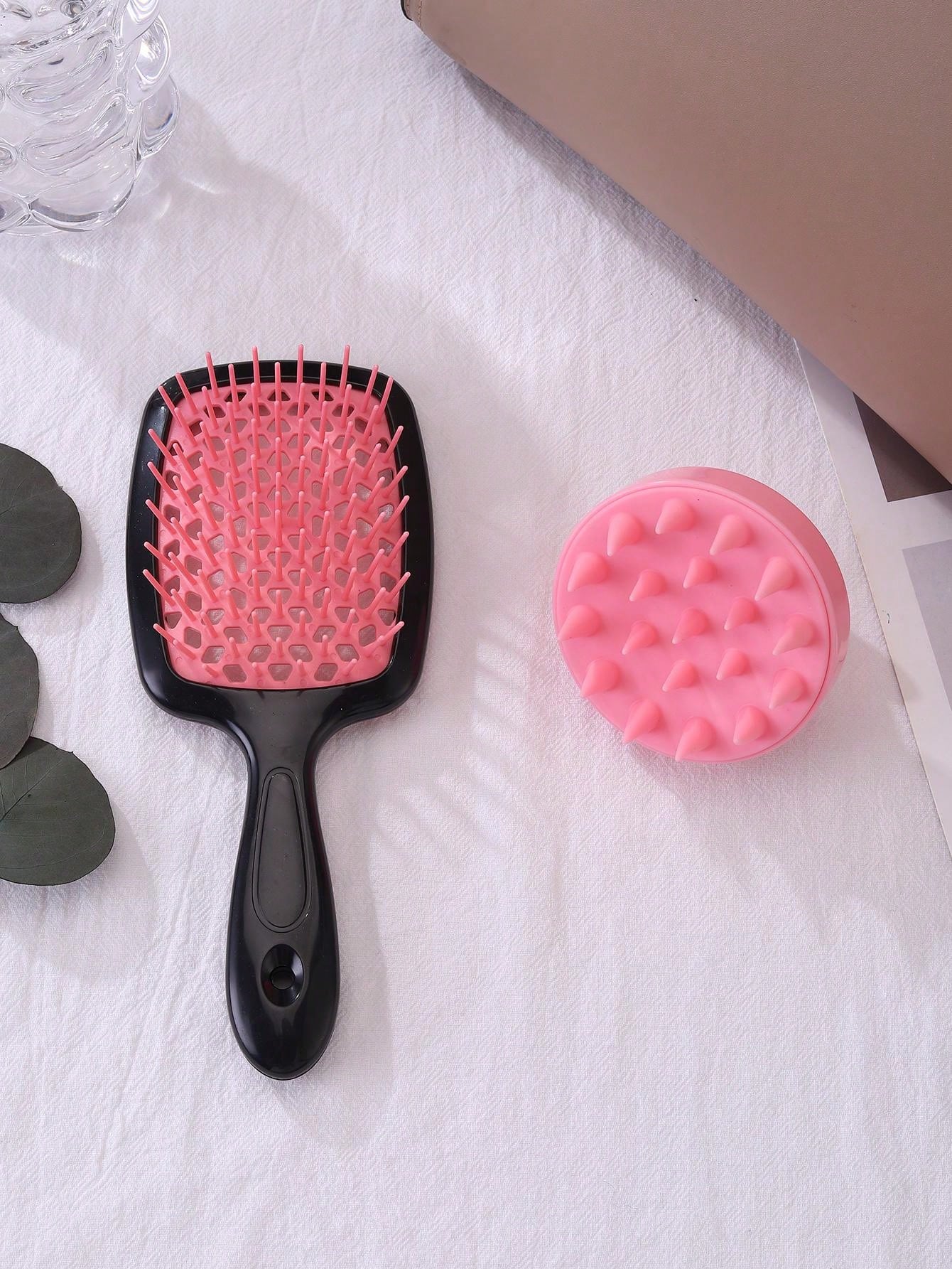 2PCS, 1Pc Shampoo Comb Scalp Massager, 2-In-1 Dry/Wet Hair Scalp Massager Shampoo Brush Scalp Care Brush For Scalp Care, Suitable For Men, Women, And Children, 1pc Hairdressing Massage Hair Drying Quick-Drying Comb Honeycomb Mesh Comb 1PC Purple Non-Knott