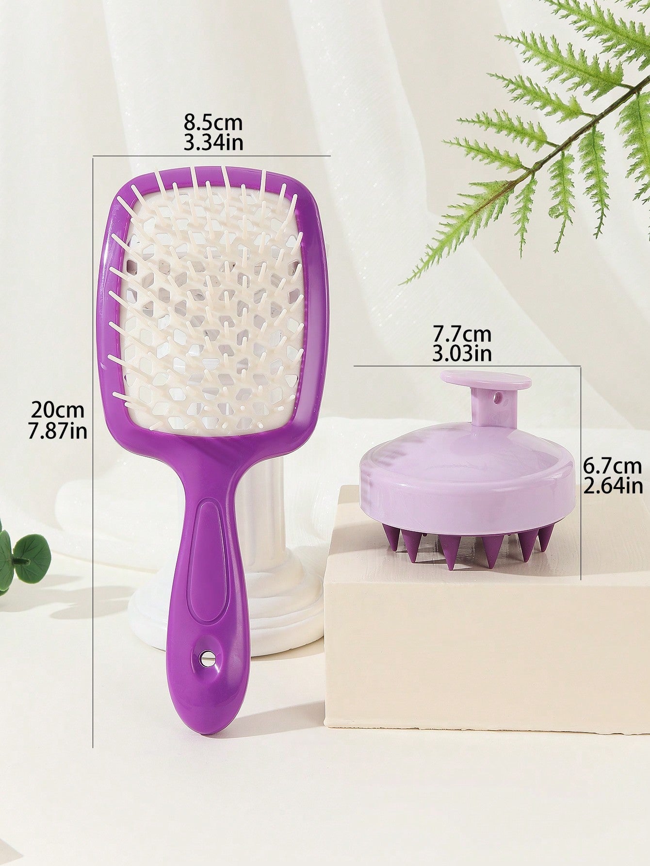 2PCS, 1Pc Shampoo Comb Scalp Massager, 2-In-1 Dry/Wet Hair Scalp Massager Shampoo Brush Scalp Care Brush For Scalp Care, Suitable For Men, Women, And Children, 1pc Hairdressing Massage Hair Drying Quick-Drying Comb Honeycomb Mesh Comb 1PC Purple Non-Knott