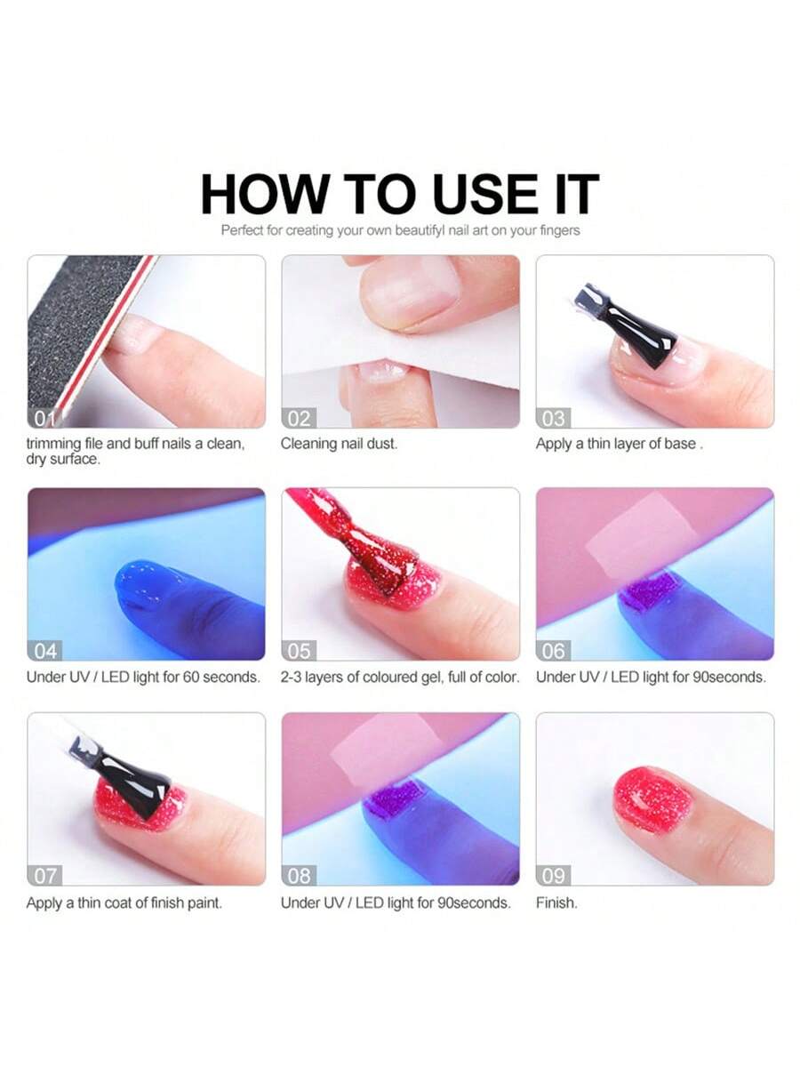 Nail Set Uvnail Lamp Nail Drying And Electric Nail Drill Gel Polish Kit Quick Building Nail Gel Extension Poly Nail Art Kit Gift For Women