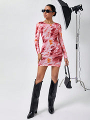 Essnce Tie Dye Printed Dress