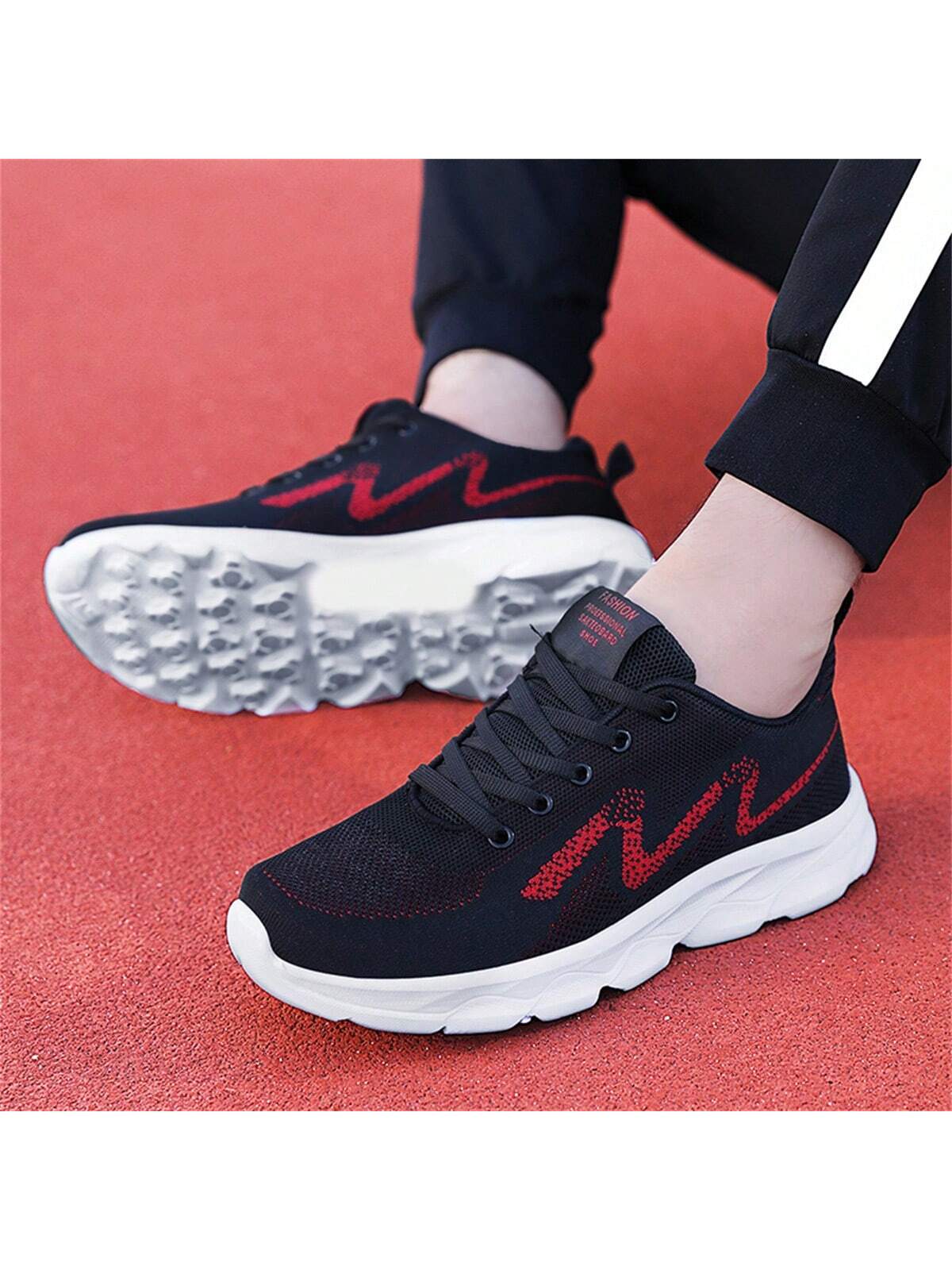 2023 New Arrivals Wholesale Men'S Plus Size Sport Shoes, Breathable Mesh Fashionable Thick-Soled Couples Running Shoes Suitable For Road Running, On Sale