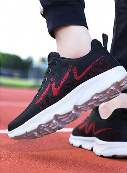 2023 New Arrivals Wholesale Men'S Plus Size Sport Shoes, Breathable Mesh Fashionable Thick-Soled Couples Running Shoes Suitable For Road Running, On Sale