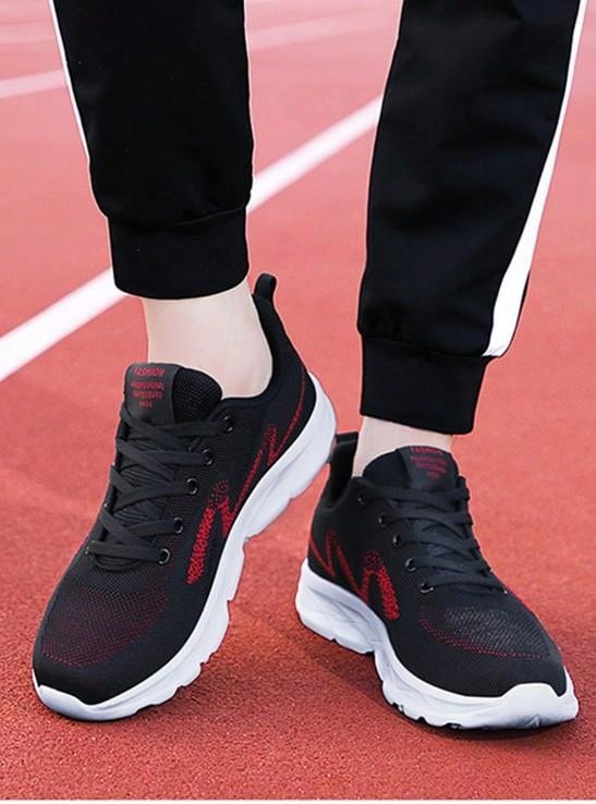 2023 New Arrivals Wholesale Men'S Plus Size Sport Shoes, Breathable Mesh Fashionable Thick-Soled Couples Running Shoes Suitable For Road Running, On Sale