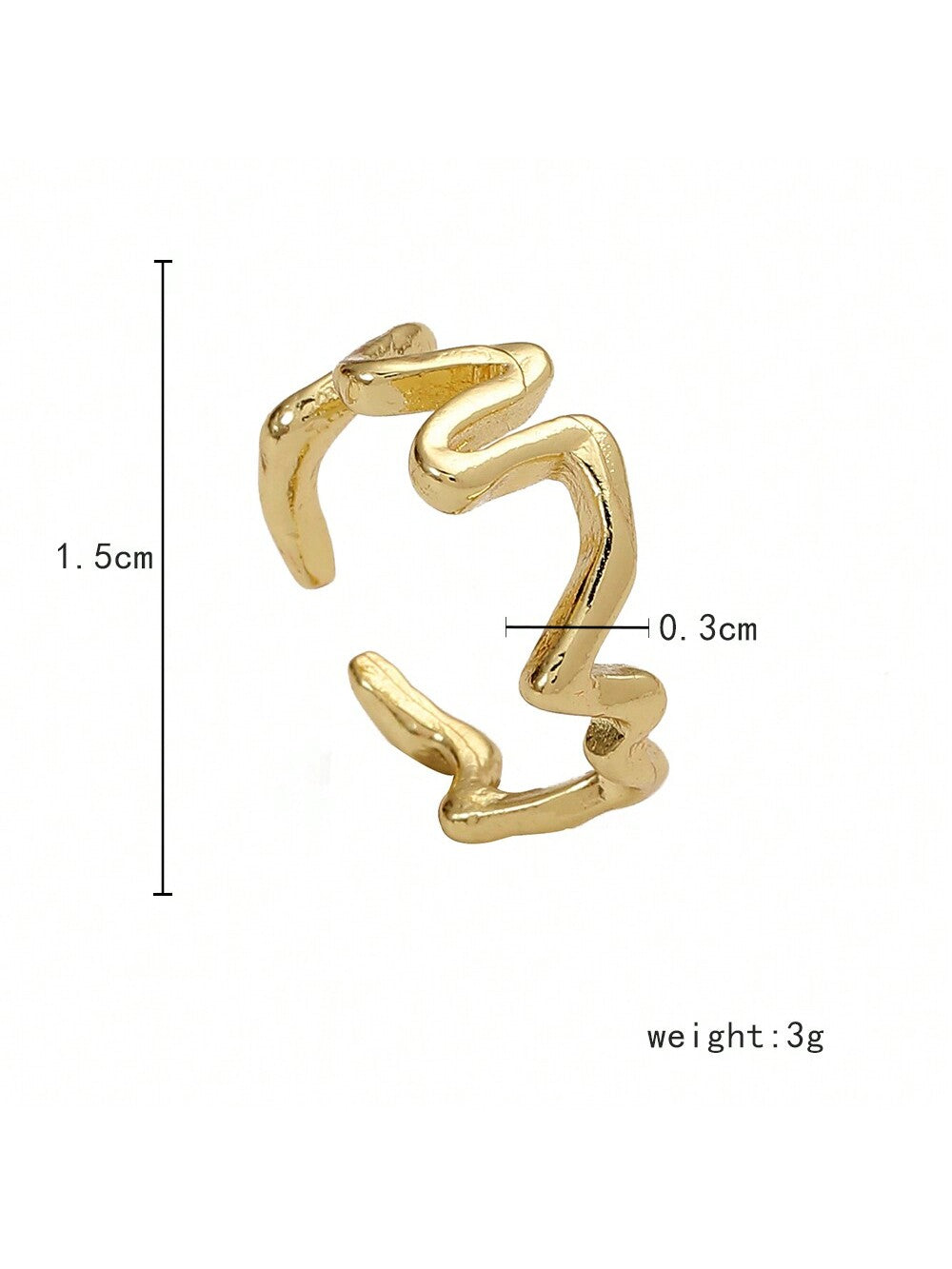 1pc Water Drop Shaped Ring Wrap Ring, Simple And Versatile Women'S Open Ring