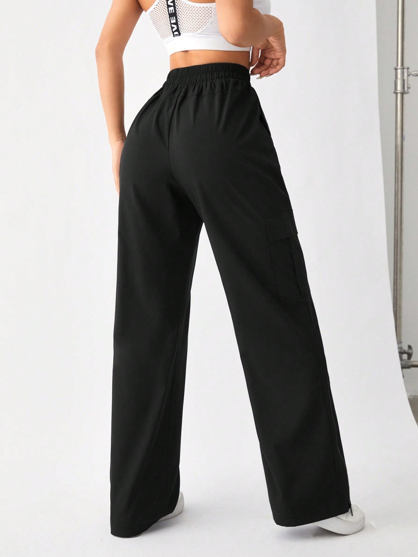 Daily&Casual Women'S Solid Color Elastic Waist Sweatpants