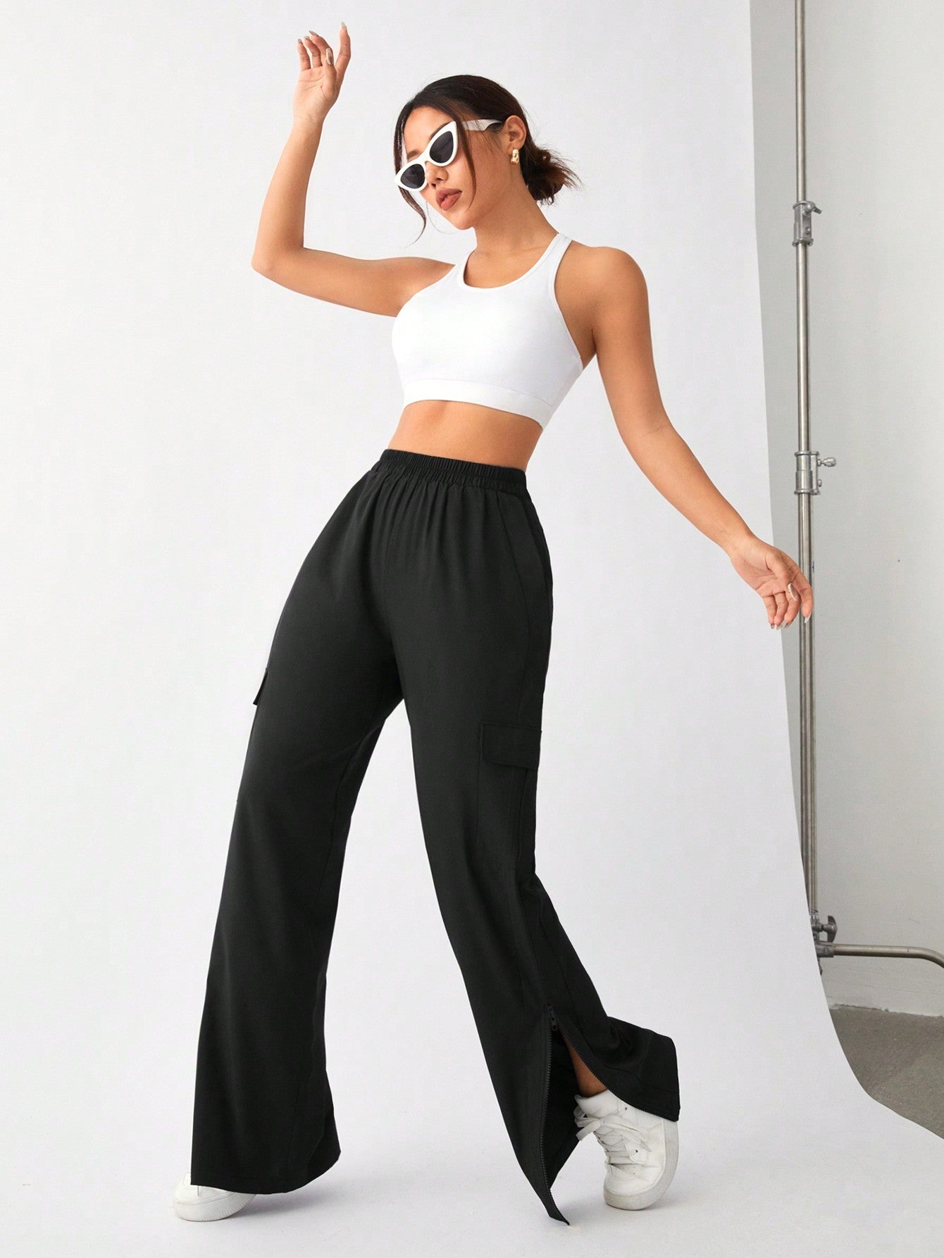 Daily&Casual Women'S Solid Color Elastic Waist Sweatpants