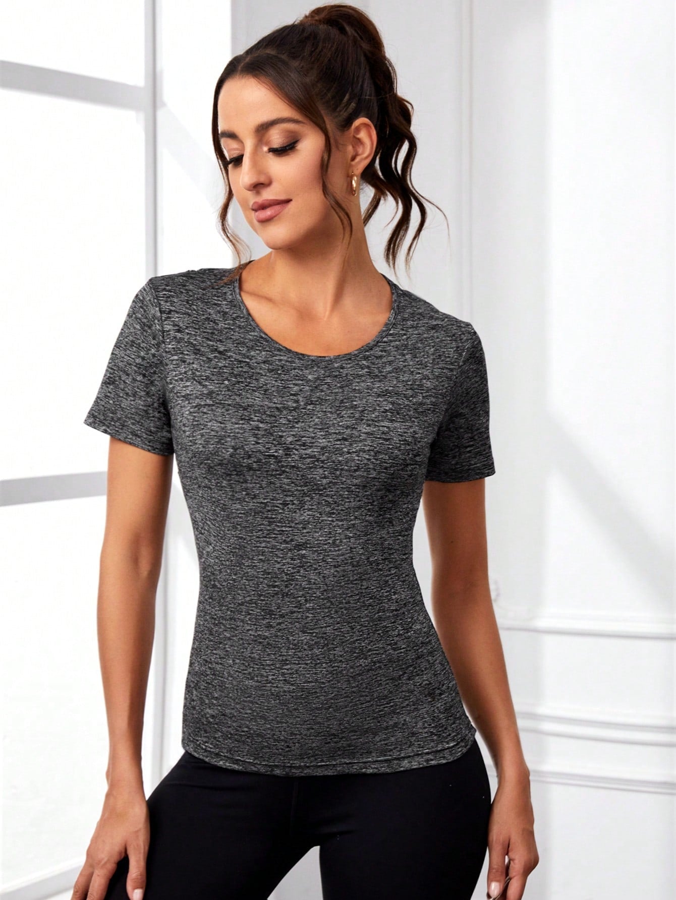 High-Stretch Thumb Hole Sports T-Shirt