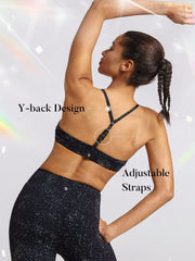 GLOWMODE FeatherFit™-Air Reflective Starry Night Adjustable Sports Bra Light Support Low Impact Daily