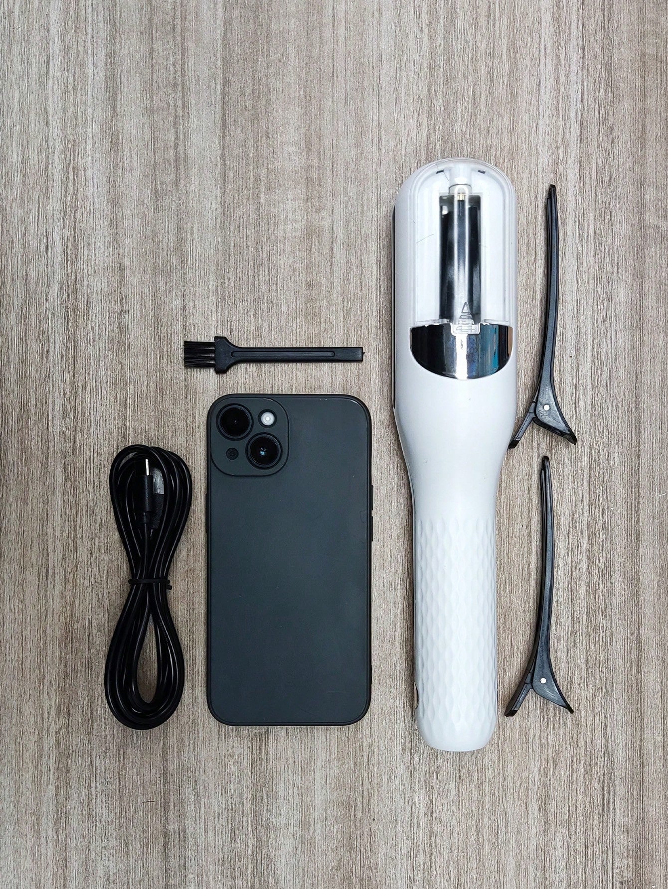 1pc White Hair Split End Trimmer, Usb Rechargeable Wireless Hair Cutting Device, One-Button Operation, Suitable For Hair Trimming