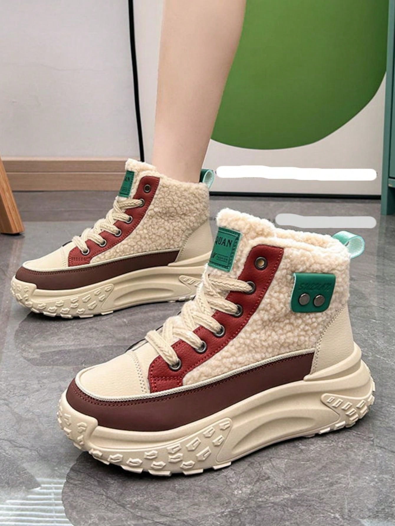 New Style Casual, Fashionable, Simple, Non-Slip, Lightweight, Wearproof Sports Women's Shoes With Thick Sole For Mountain Hiking, Running And Warm-Keeping.