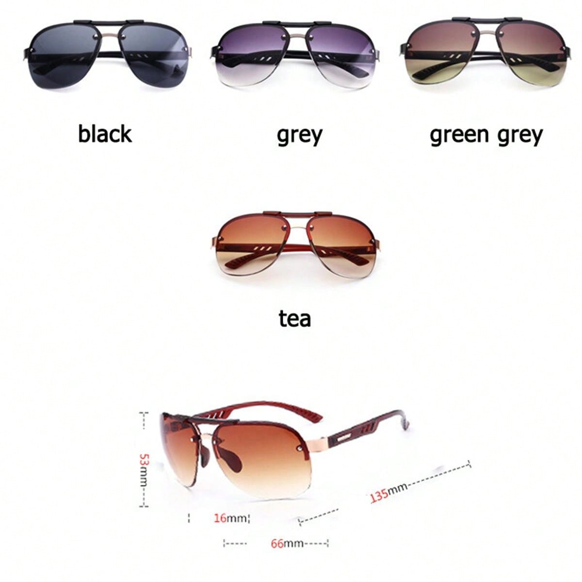 1pc Unisex Fashionable Anti-Reflective Black Framed Pc Material Sunglasses, Suitable For Four Seasons