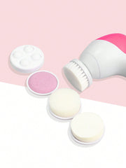 Electric 5-In-1 Facial Cleansing Brush, Pore Cleaner, Face Exfoliator, Beauty Device For Home Use