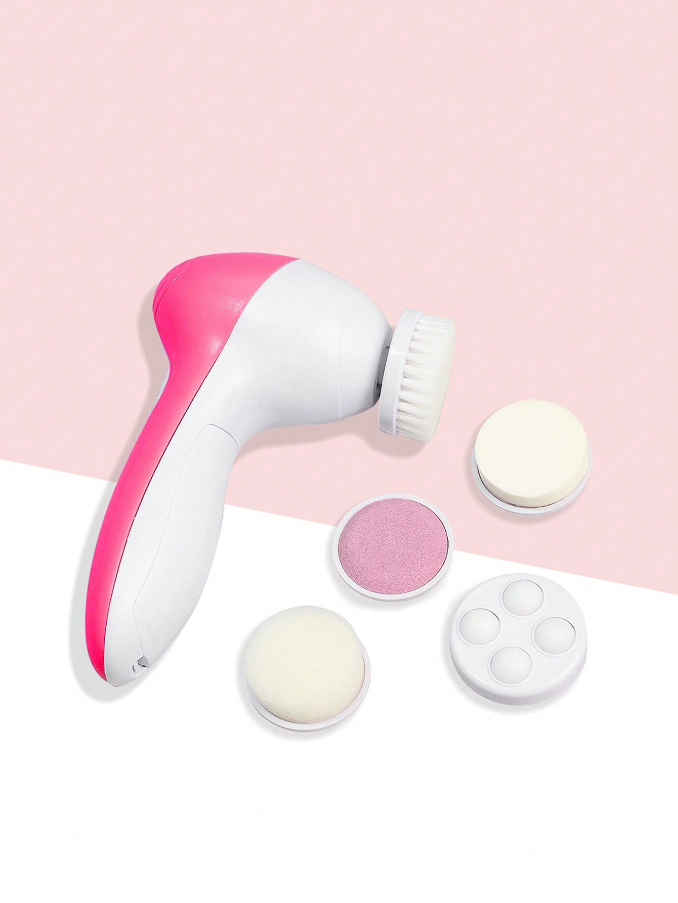 Electric 5-In-1 Facial Cleansing Brush, Pore Cleaner, Face Exfoliator, Beauty Device For Home Use