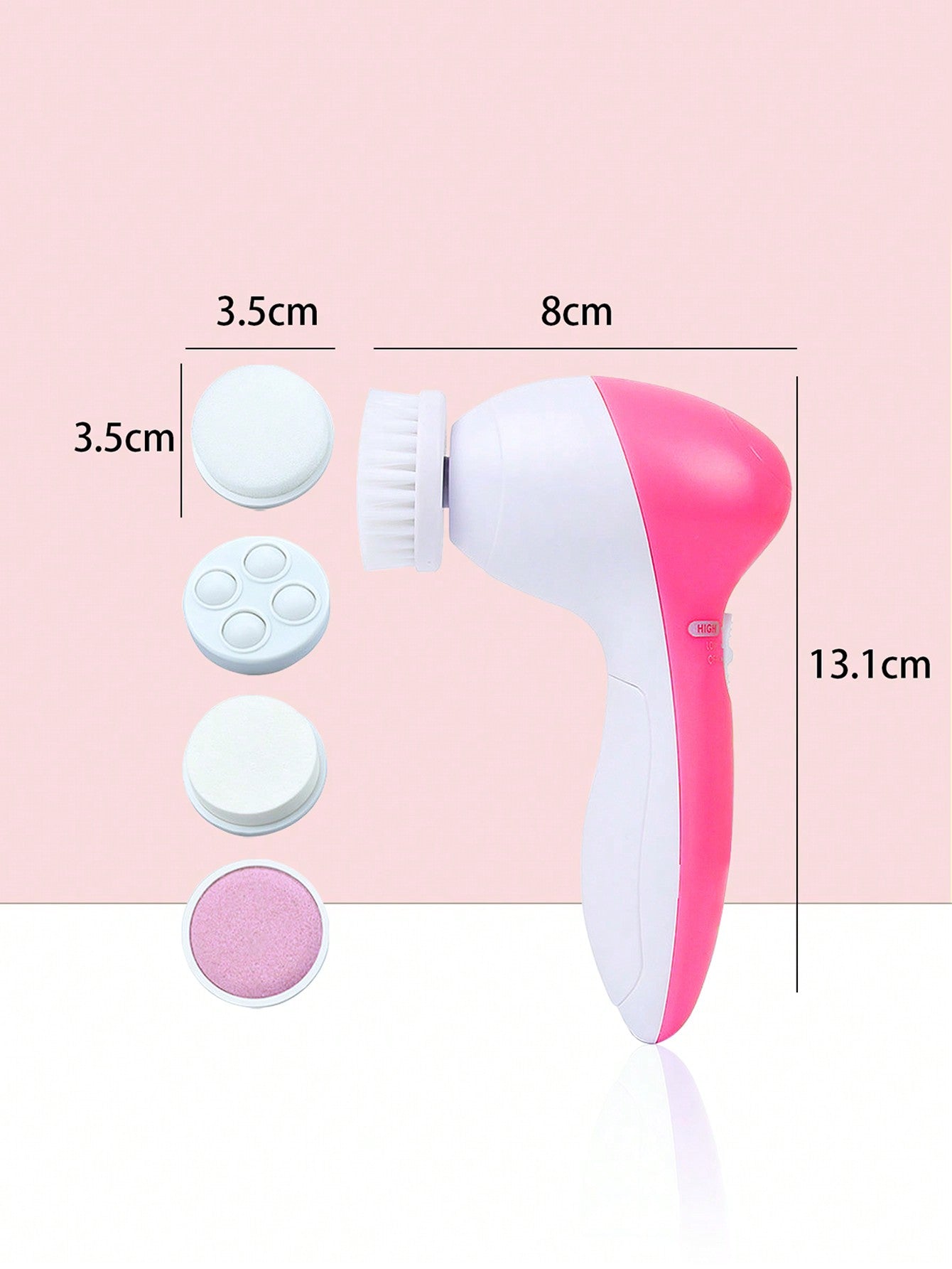 Electric 5-In-1 Facial Cleansing Brush, Pore Cleaner, Face Exfoliator, Beauty Device For Home Use