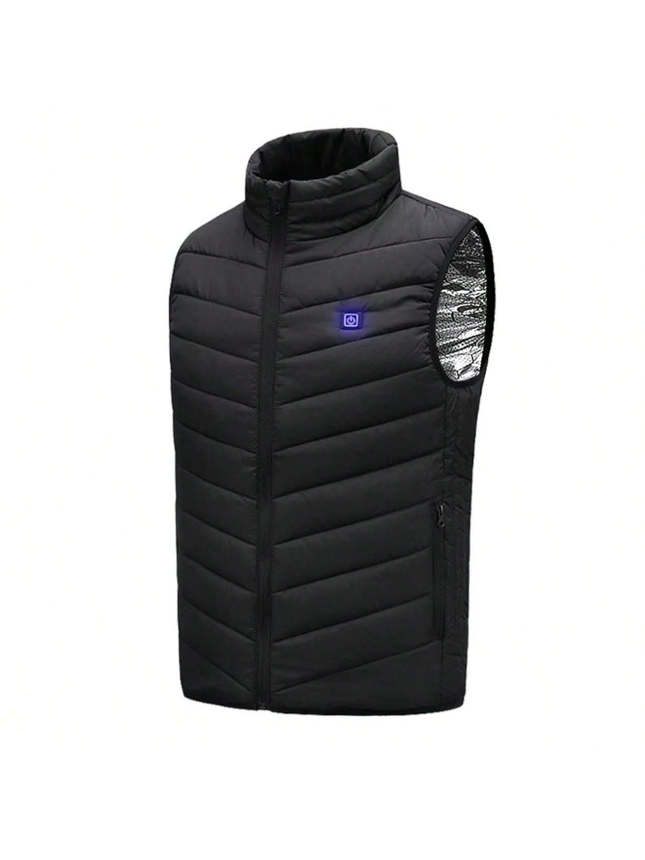 1pc Smart Usb Heated Vest, Winter Heating Sleeveless Jacket For Cross-Border Fishing, Riding, 9 Heated Areas