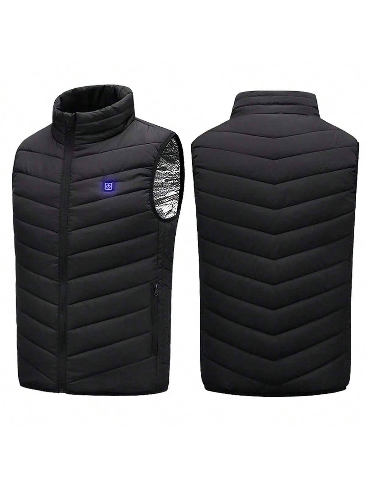 1pc Smart Usb Heated Vest, Winter Heating Sleeveless Jacket For Cross-Border Fishing, Riding, 9 Heated Areas