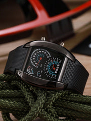 Men Rubber Strap Electronic Watch