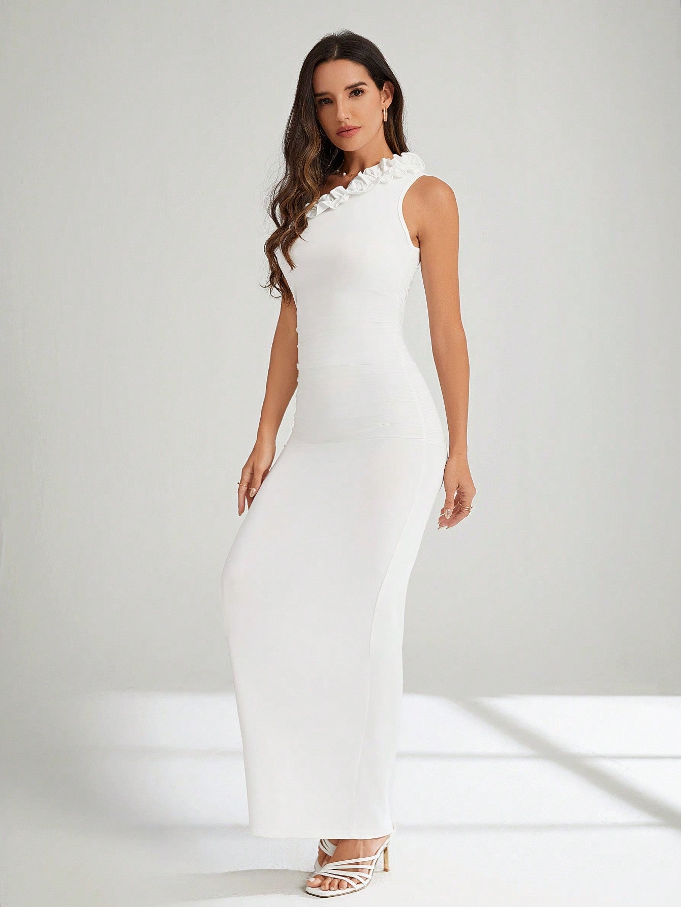 Privé One Shoulder Ruched Bodycon Dress