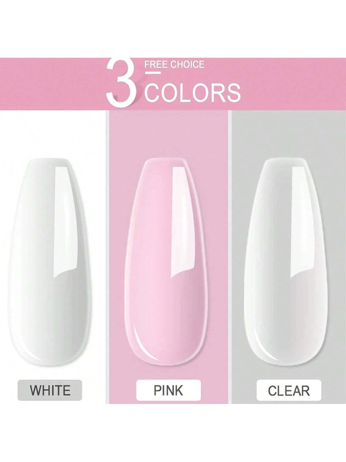 Acrylic Nail Kit - Clear/White/Pink Acrylic Powder And Liquid Set With Acrylic Nail Brush For Long-Lasting Professional DIY Acrylic Nail Art Beginner-Friendly Acrylic Nail Kit