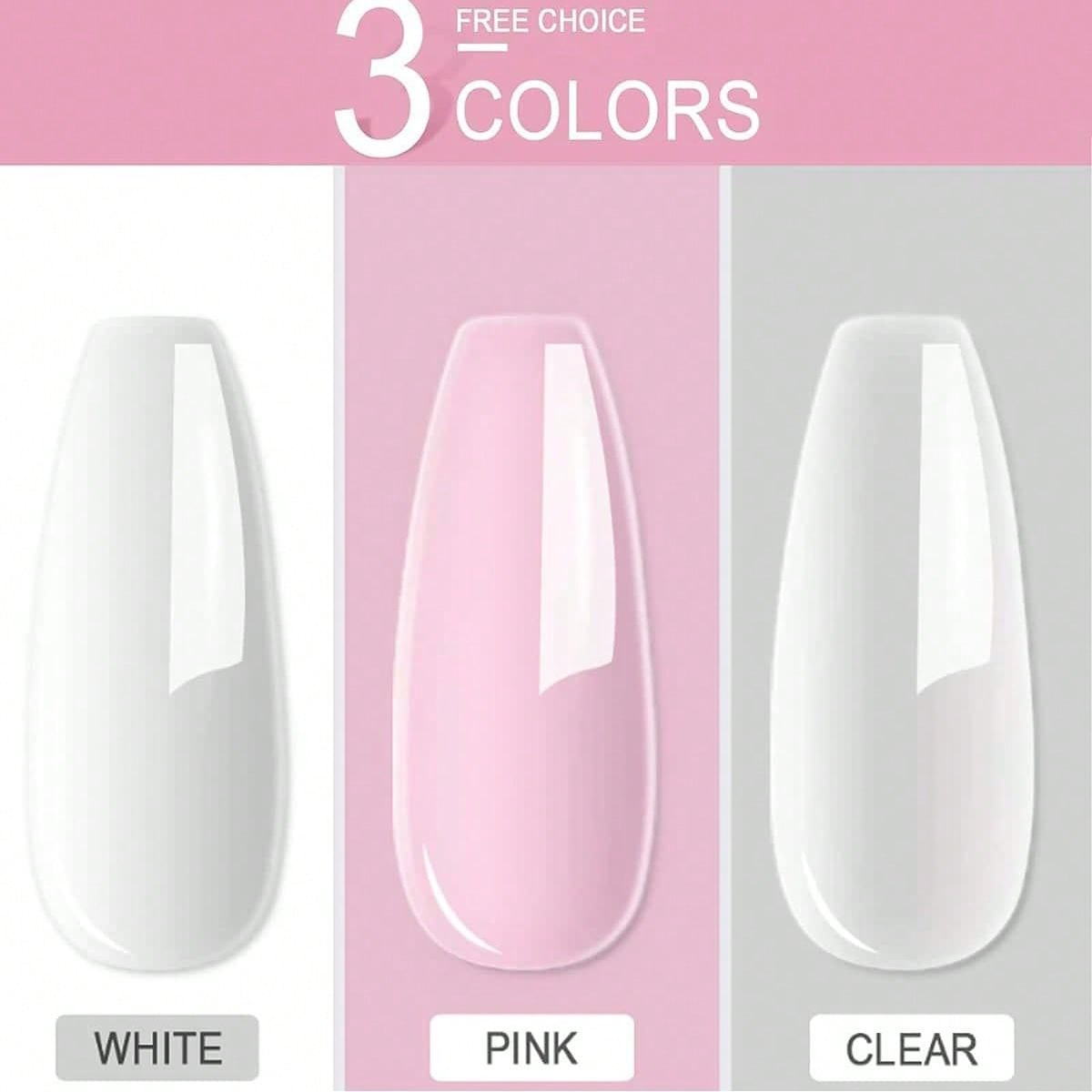 Acrylic Nail Kit - Clear/White/Pink Acrylic Powder And Liquid Set With Acrylic Nail Brush For Long-Lasting Professional DIY Acrylic Nail Art Beginner-Friendly Acrylic Nail Kit