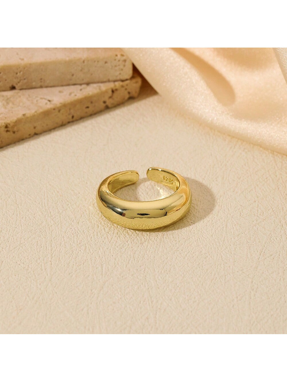 1pc Water Drop Shaped Ring Wrap Ring, Simple And Versatile Women'S Open Ring